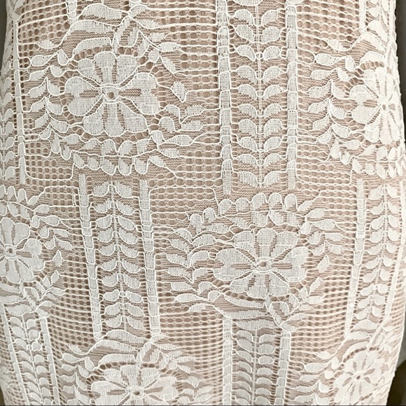 LULUS Avianna Lace Bodycon Dress Spaghetti Strap White Low Back Style 754162 - Picture 13 of 16